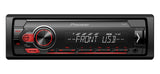 Pioneer MVH-S110UB Single Din Car Stereo Radio USB Aux Player 1 RCA Red Display