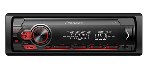 Pioneer MVH-S110UB Single Din Car Stereo Radio USB Aux Player 1 RCA Red Display